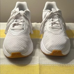 Adidas White Sneakers with Gum Sole